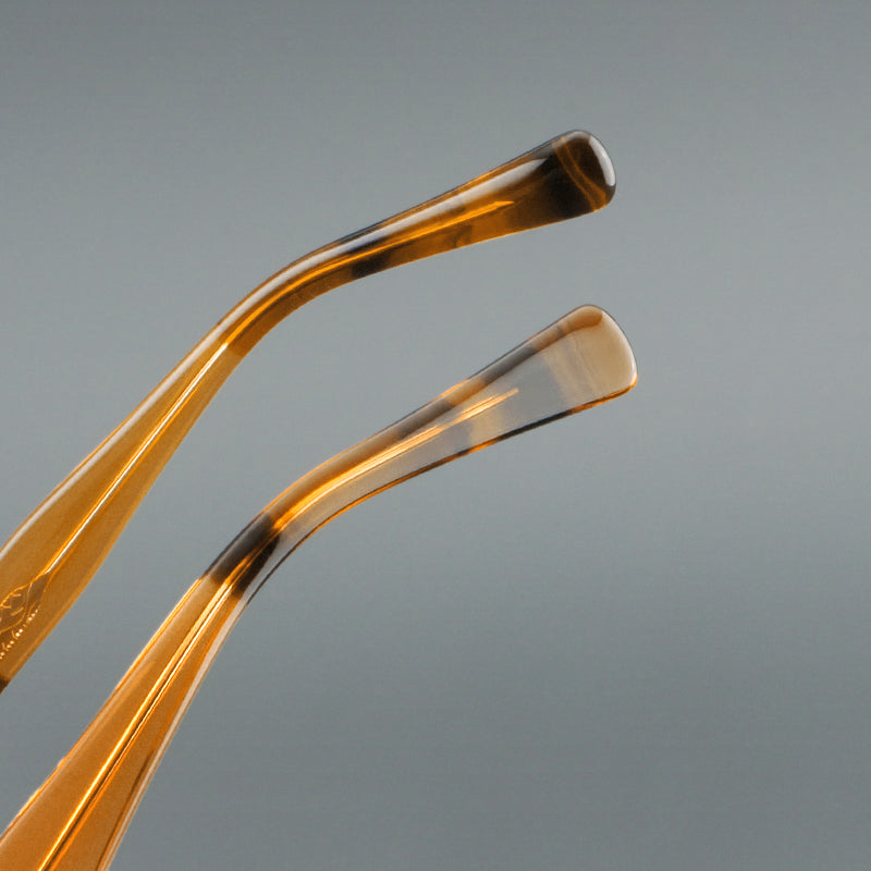 Montatura rotonda vintage in acetato con ponte a chiave e tripli rivetti — dettaglio 26