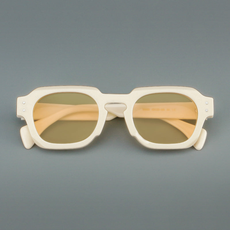Montatura quadrata vintage in acetato con cerchi marcati e lenti in più colori — dettaglio 11