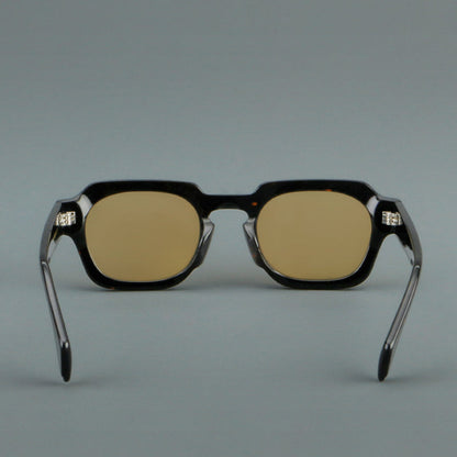 Montatura quadrata vintage in acetato con cerchi marcati e lenti in più colori — dettaglio 26