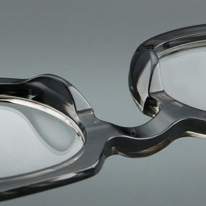 Montatura rotonda vintage in acetato con ponte a chiave profondo e piccoli rivetti — dettaglio 30